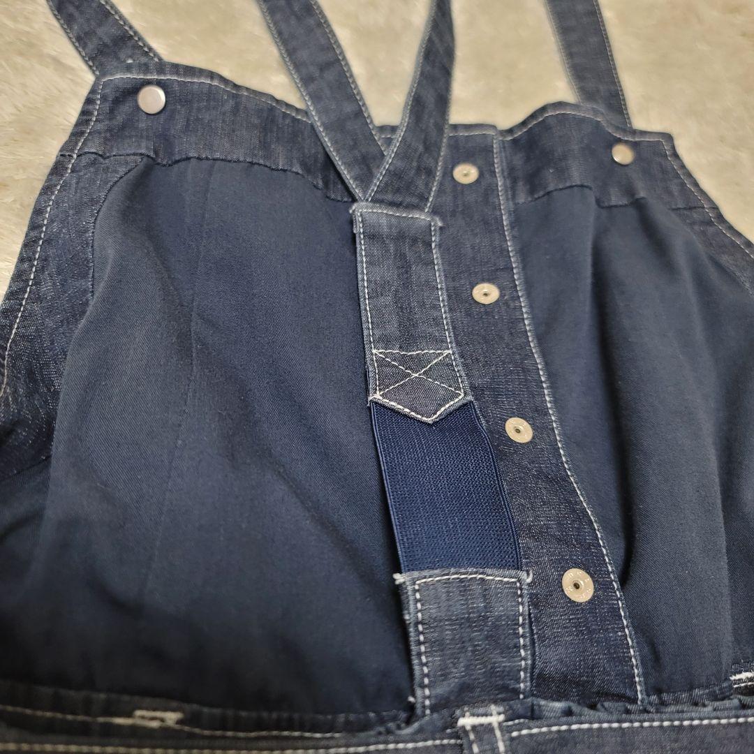 美品✨エムズグレイシー♡デニムサロペット ワイド デニム コットン リネン混