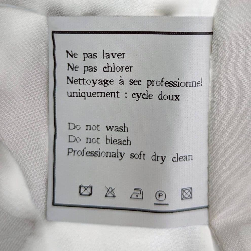 希少 95C CHANELBOUTIQUE リボンツイード チェーン付 34