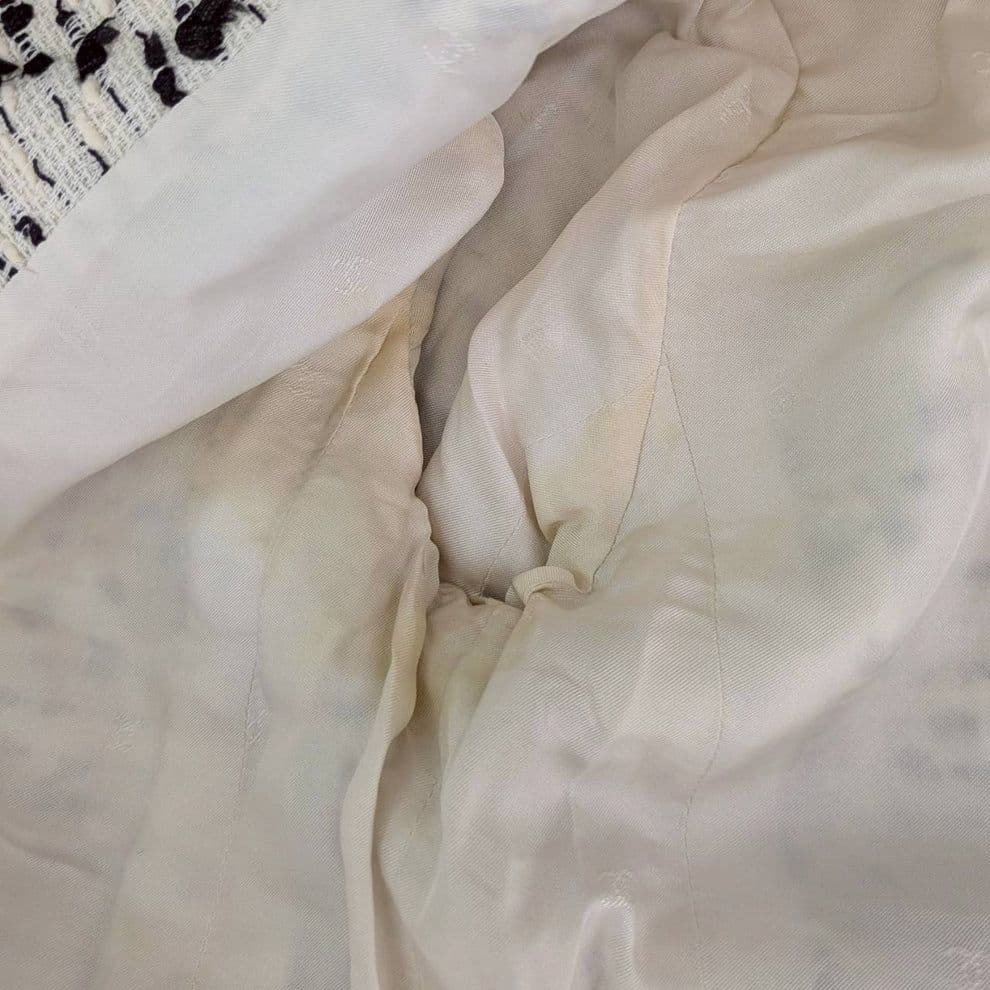 希少 95C CHANELBOUTIQUE リボンツイード チェーン付 34