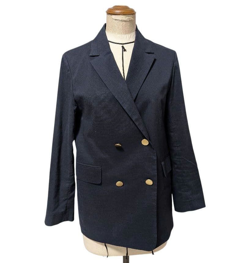 Noble 定価3.4万　麻ストレッチダブルブレストジャケット