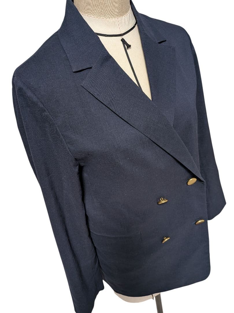 Noble 定価3.4万　麻ストレッチダブルブレストジャケット