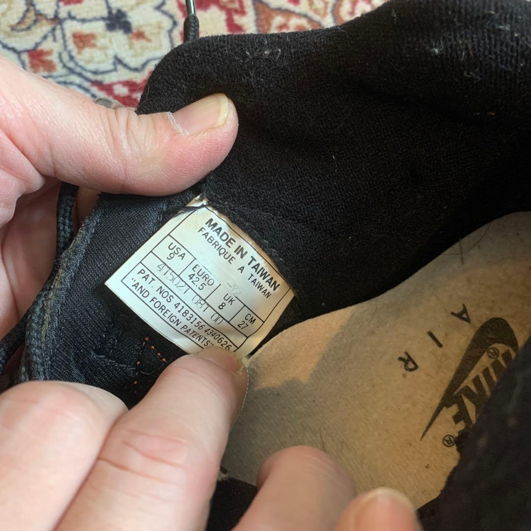 ビンテージデットストックNIKE ブラック/オレンジ スパイク ハイカット