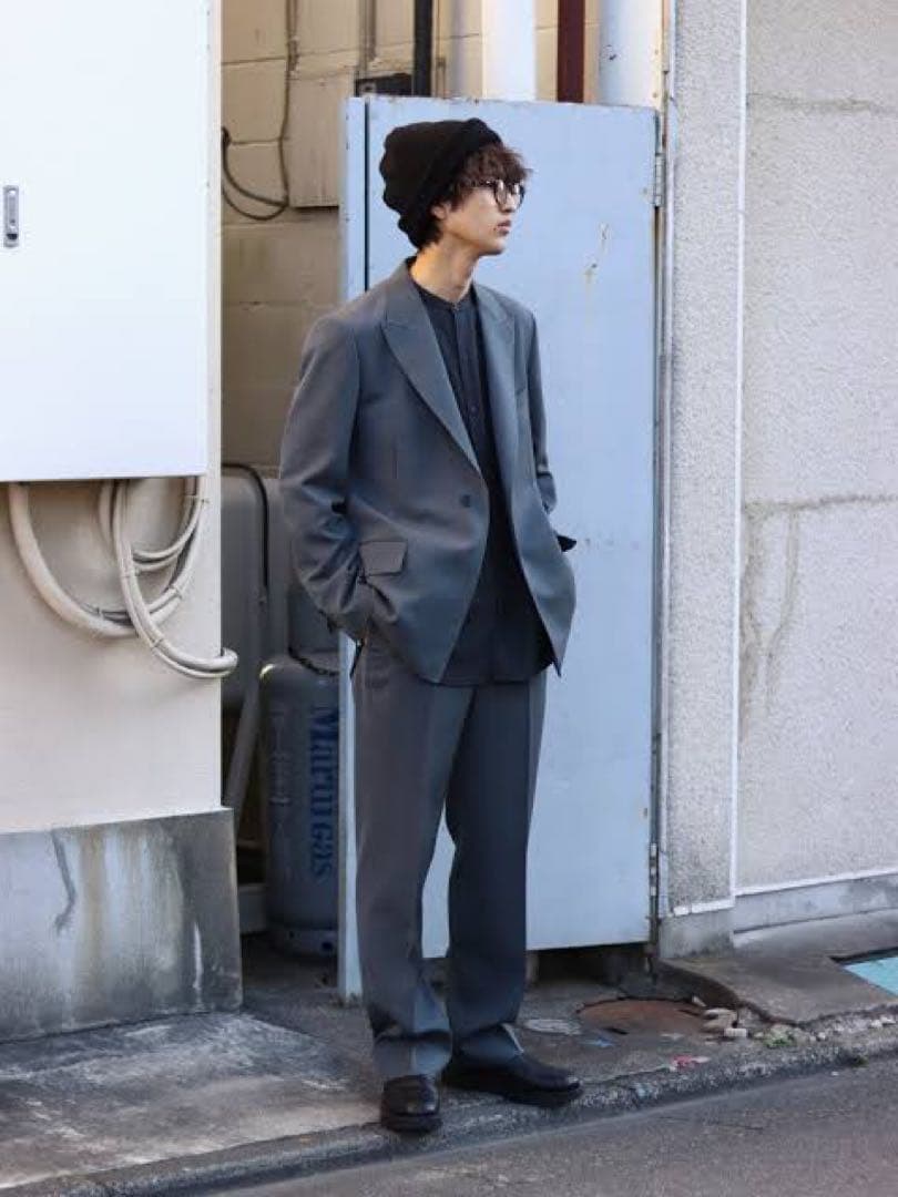 【一点物】made in Japan ダブル　セットアップ　auralee