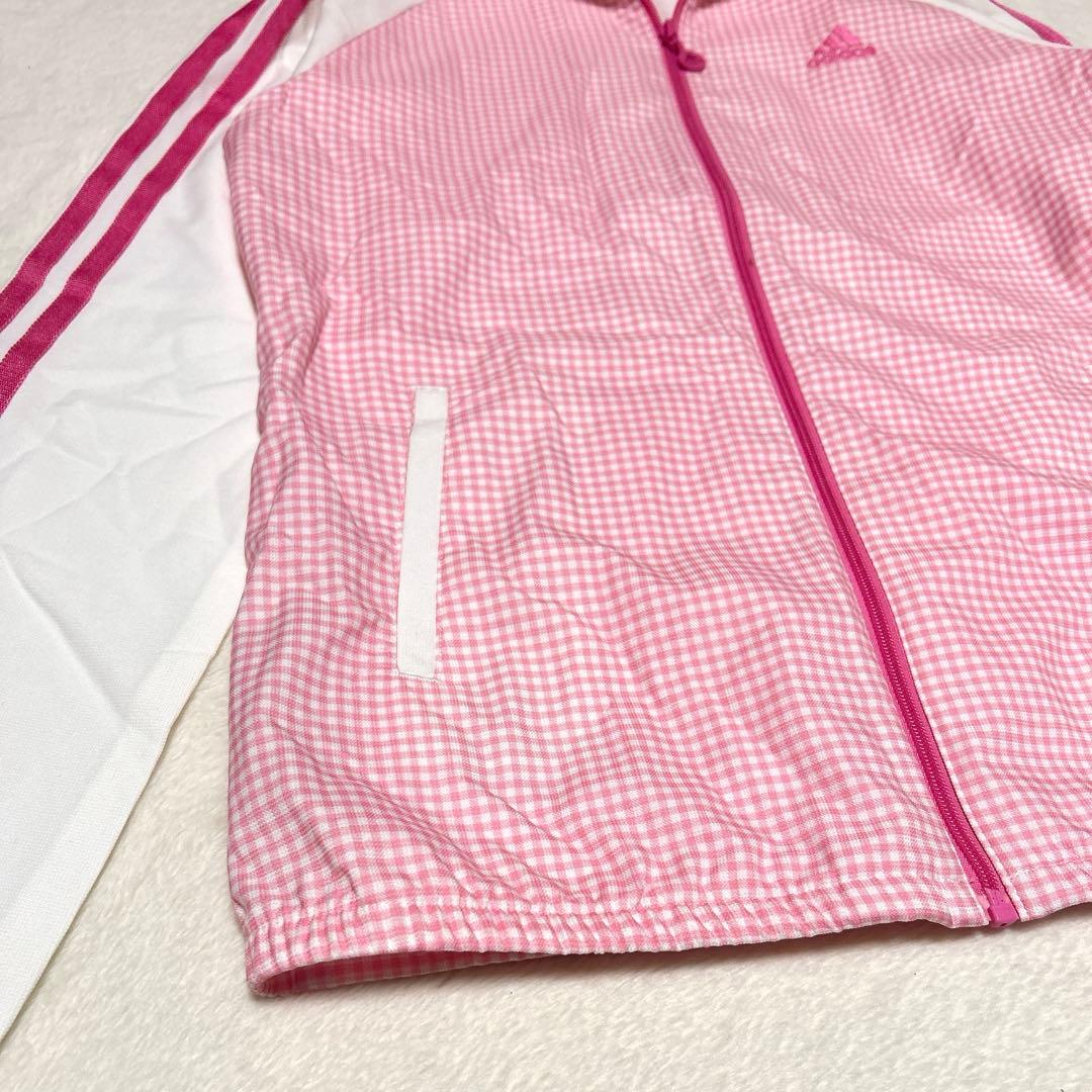 90s adidas アディダス　ジャンパーUV加工　ブルゾン　y2k 上下