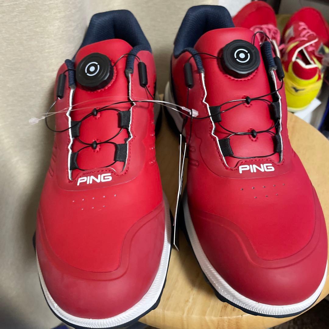 新品未使用】PING ゴルフシューズ 27.0cm レッド