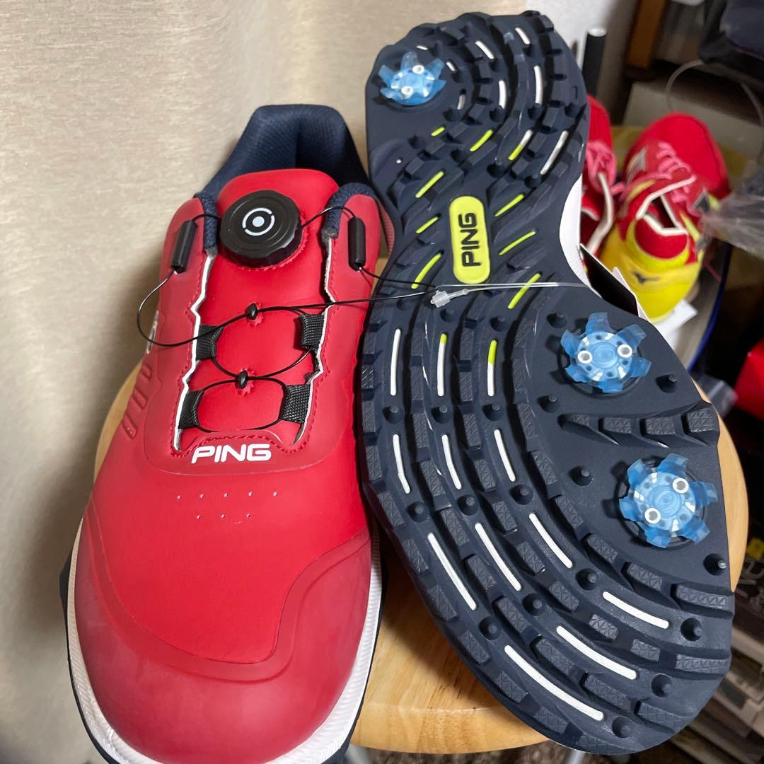 新品未使用】PING ゴルフシューズ 27.0cm レッド