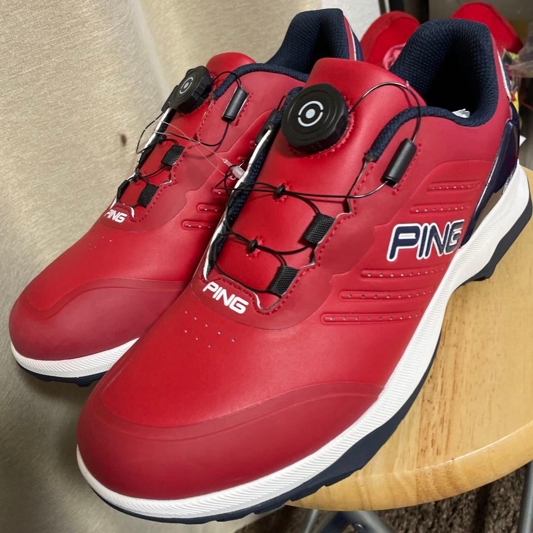 新品未使用】PING ゴルフシューズ 27.0cm レッド