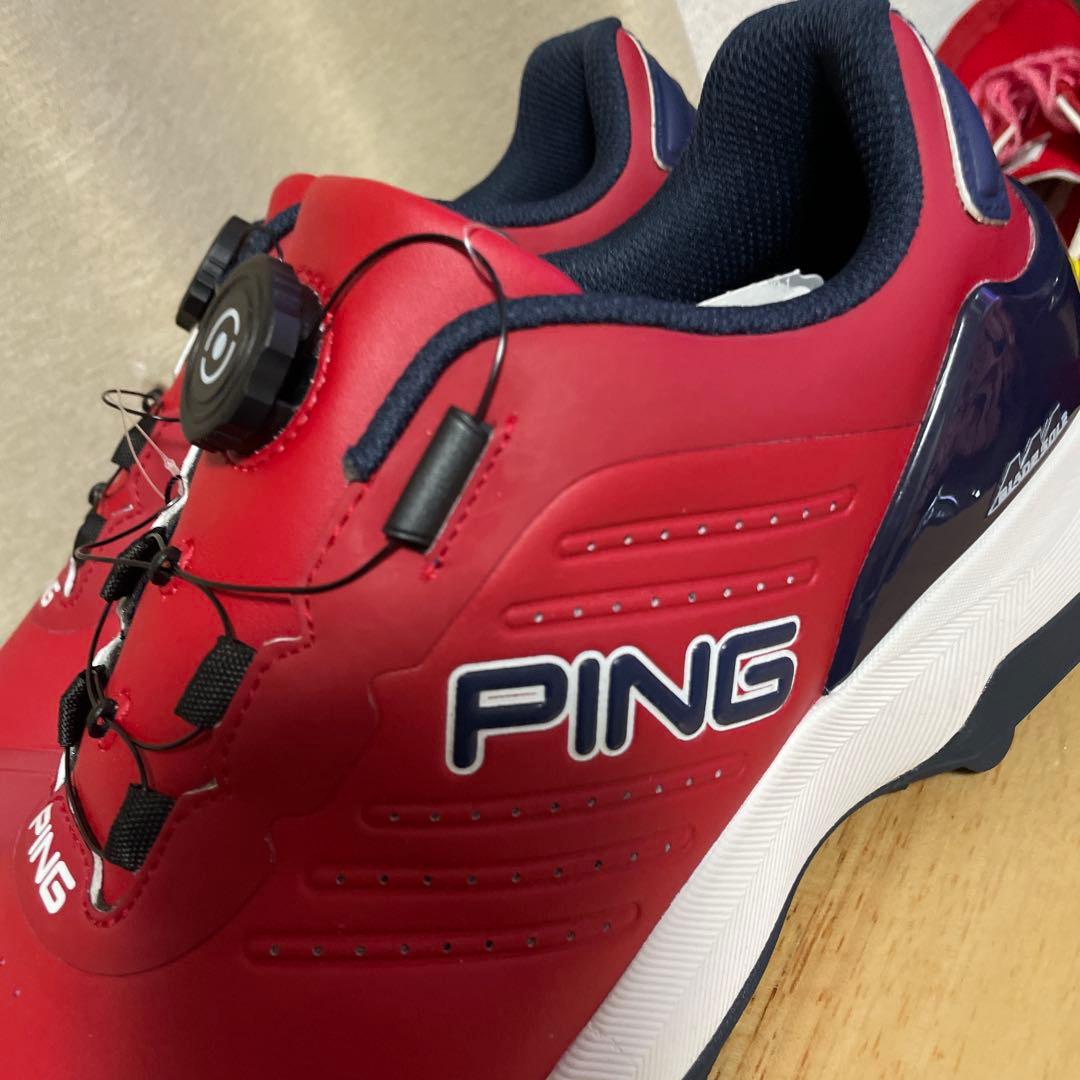 新品未使用】PING ゴルフシューズ 27.0cm レッド