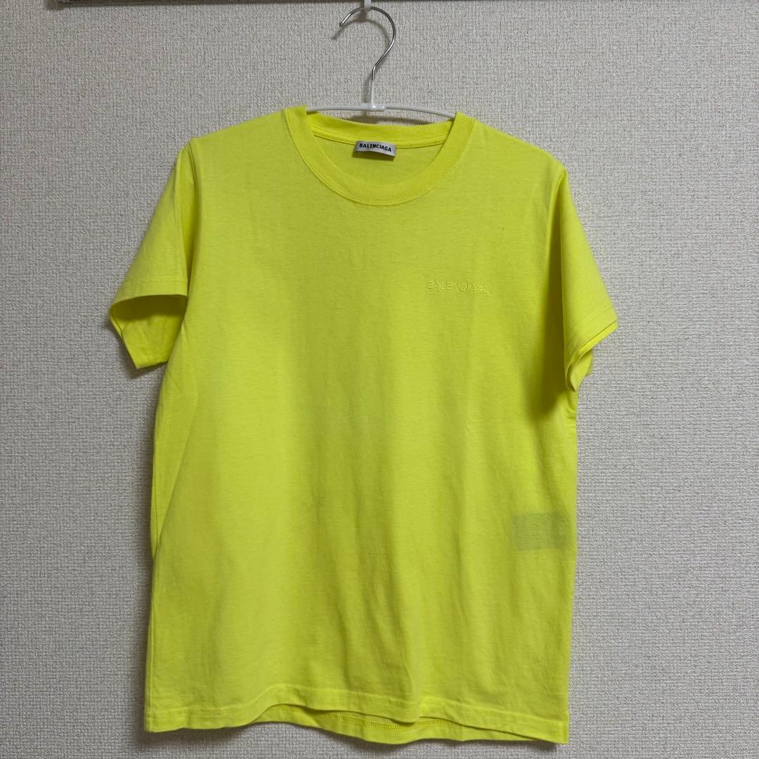 バレンシアガ　Tシャツ　蛍光黄色