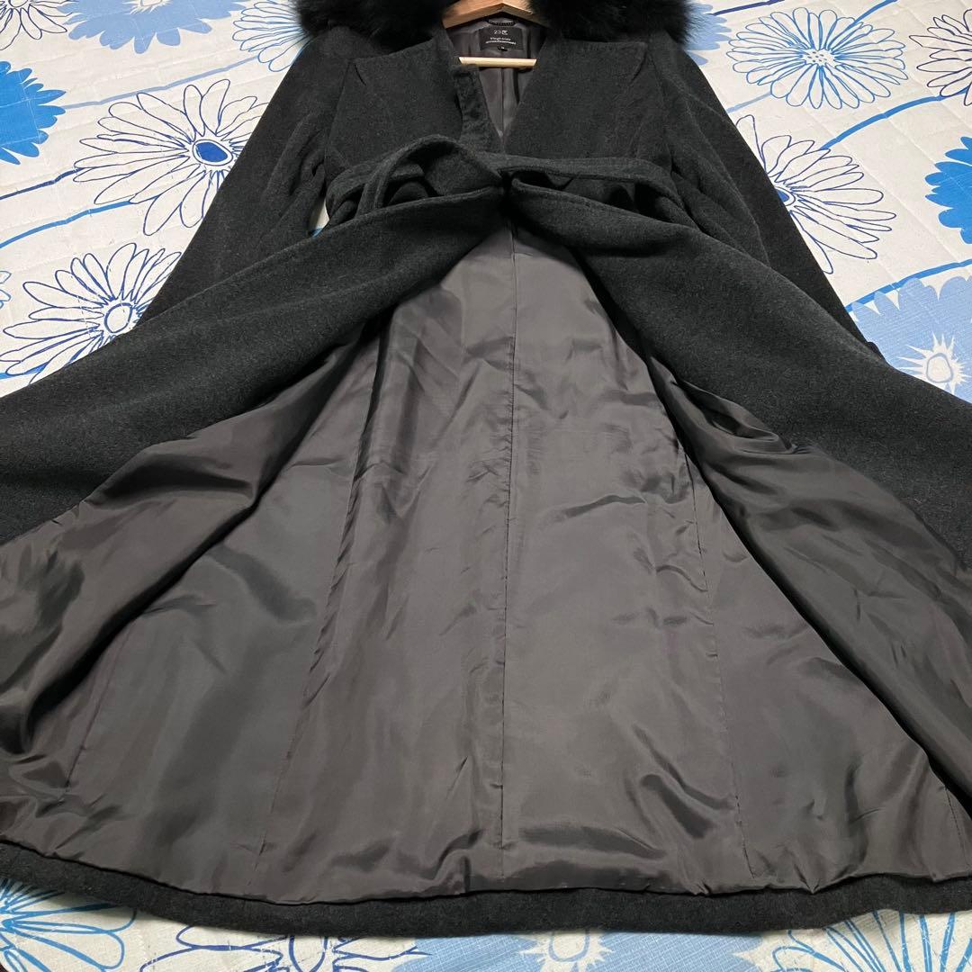 【希少】23区　カシミヤ　アンゴラ　ブルーフォックスファー　女優　ロングコート