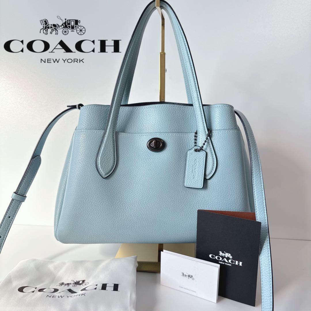 ★美品】 COACH ローラ 2way ハンド ショルダーバッグ ターンロック