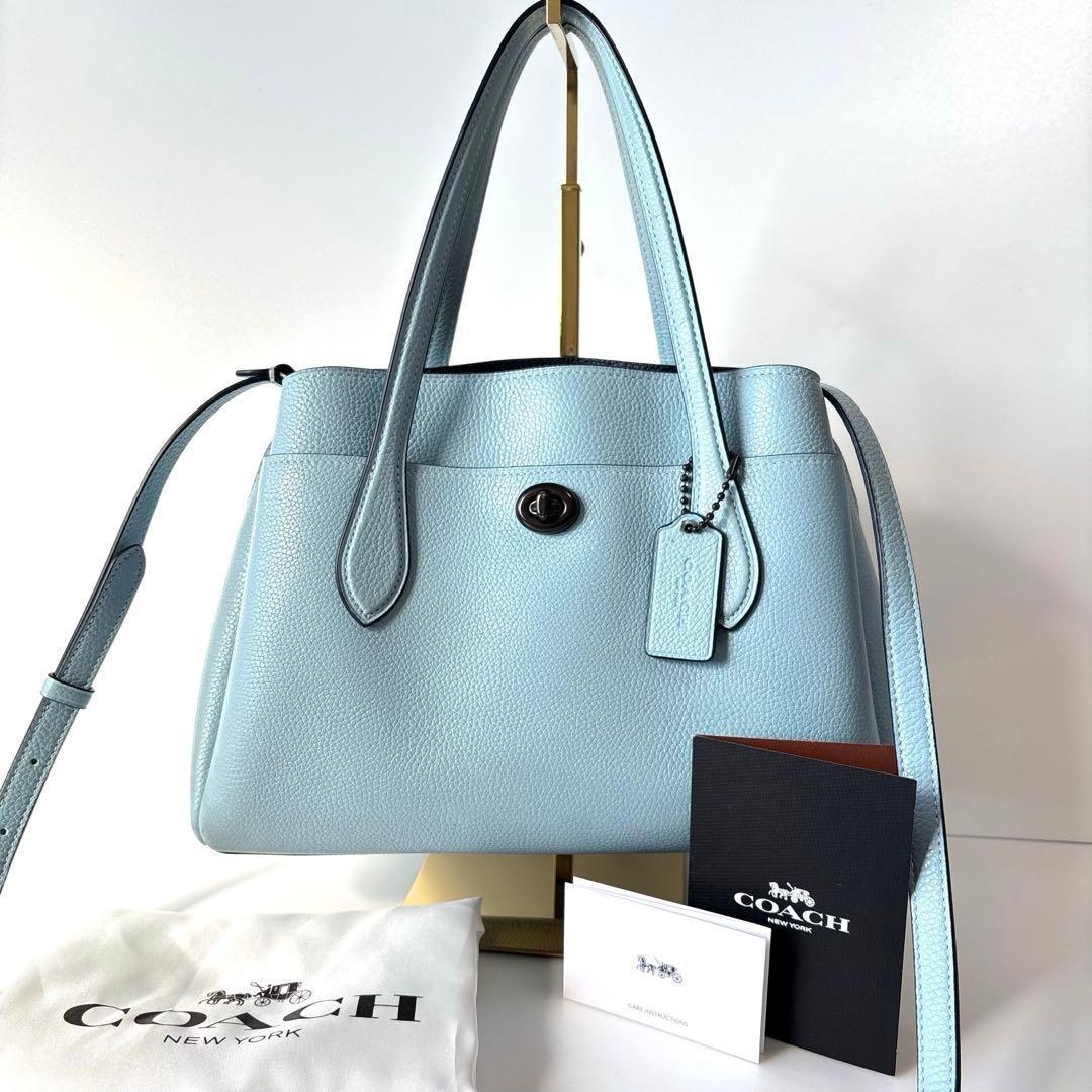 ★美品】 COACH ローラ 2way ハンド ショルダーバッグ ターンロック