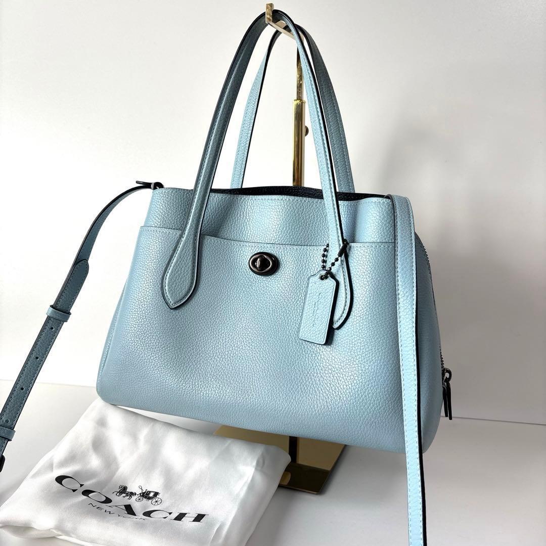 ★美品】 COACH ローラ 2way ハンド ショルダーバッグ ターンロック
