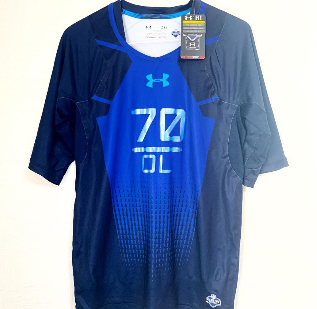 アメフト NFL ドラフト OL コンバインシャツ アンダーアーマー LG【新品