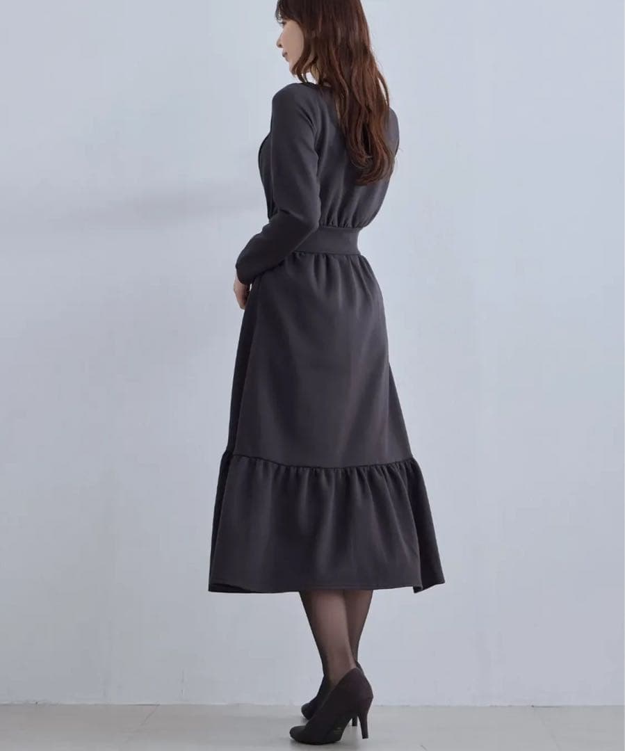 試着のみ　オーバーイー overe 96 ブラック　裏起毛　ワンピース