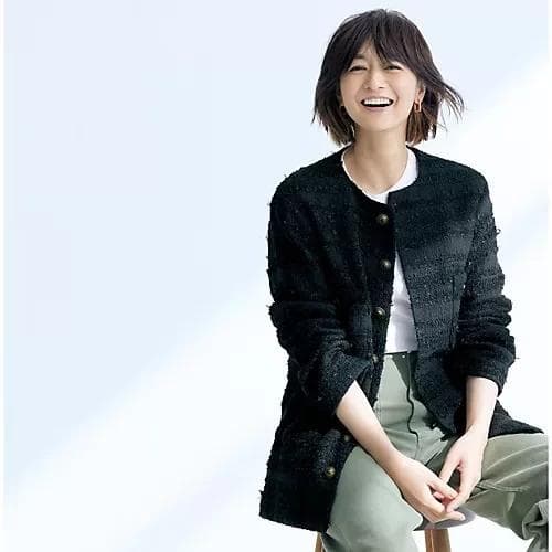 【美品】MADISONBLUE×eclat 【別注】ノーカラーツイードジャケット