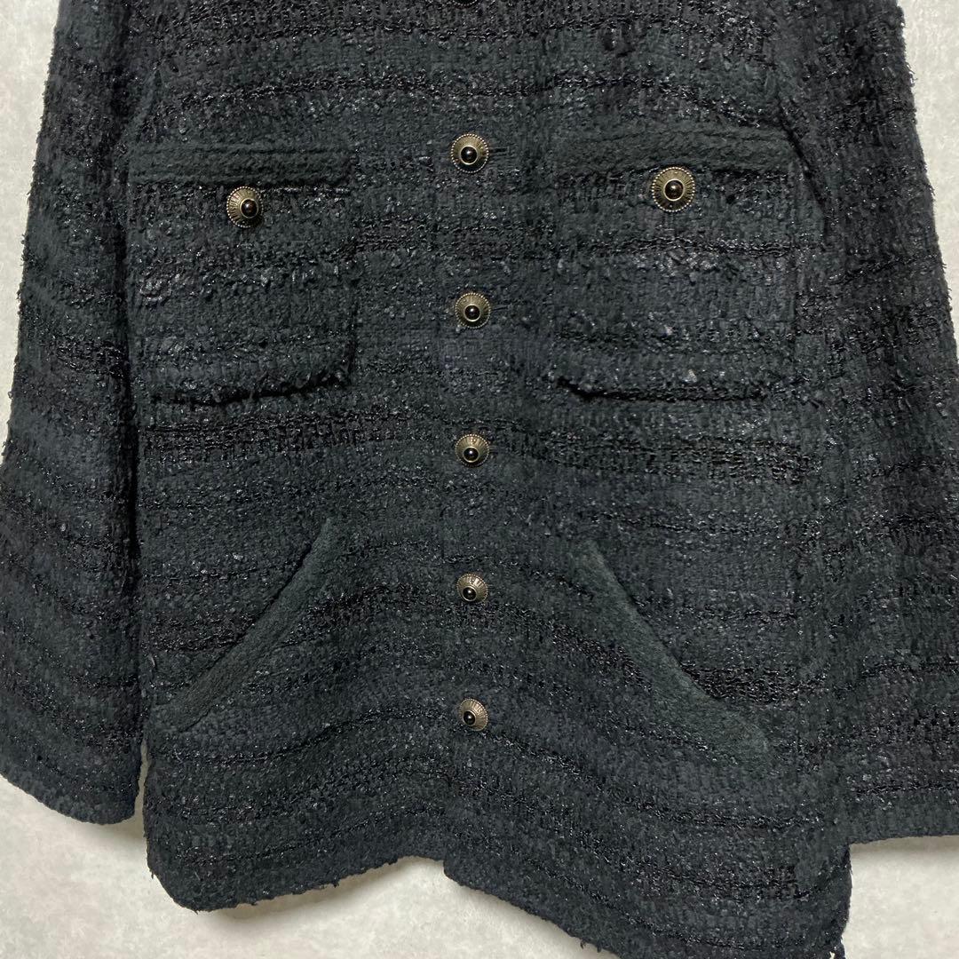 【美品】MADISONBLUE×eclat 【別注】ノーカラーツイードジャケット