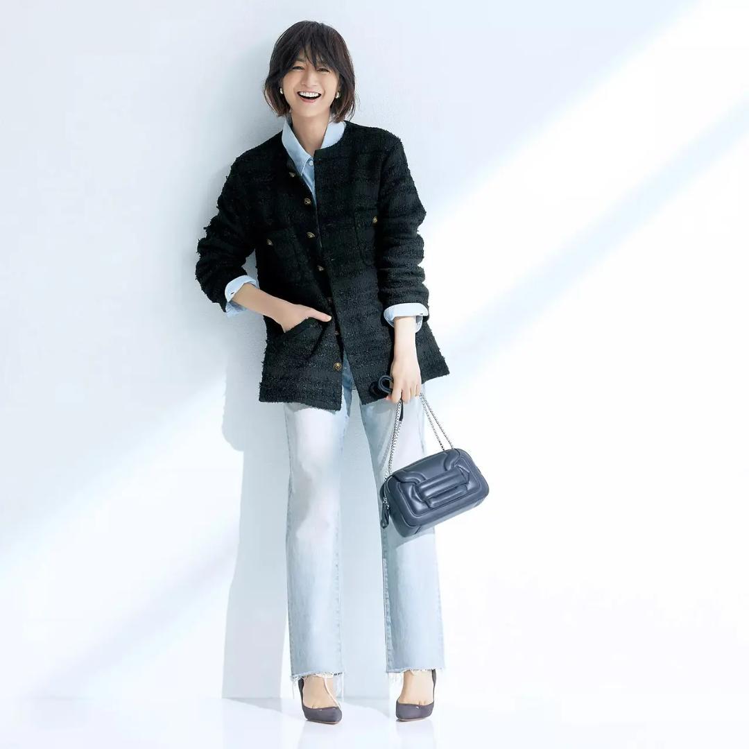 【美品】MADISONBLUE×eclat 【別注】ノーカラーツイードジャケット