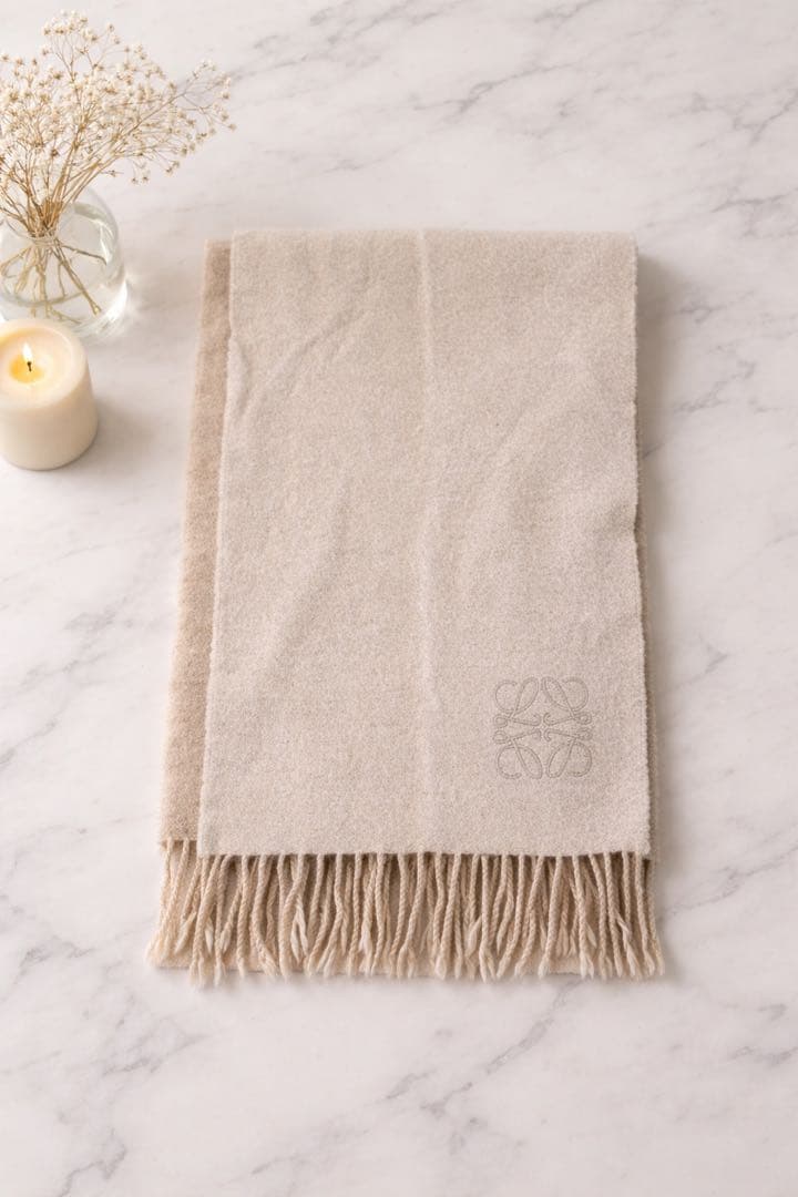 LOEWE ベージュ マフラー