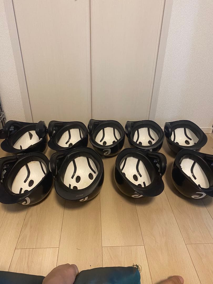 MIZUNOバッター用ヘルメット 9個セット ネイビー各種サイズあり　軟式草野球