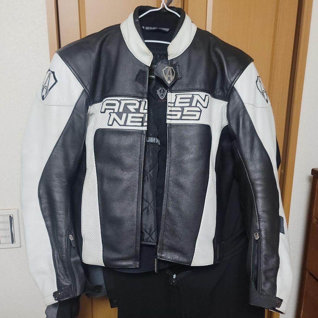 ARLEN NESS レザージャケット 黒/白 XL(L位)　正月価格
