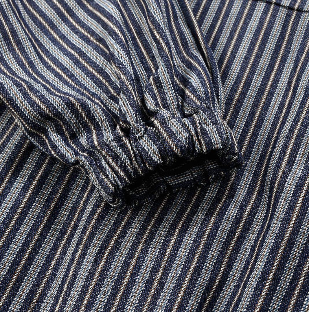 45R 春コットンツイードのドレス　インディゴ