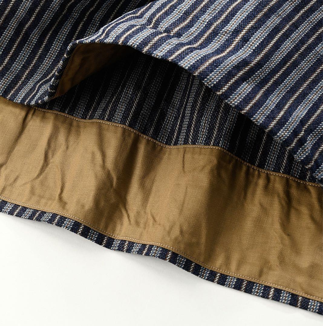 45R 春コットンツイードのドレス　インディゴ