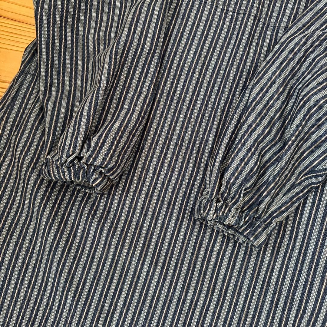 45R 春コットンツイードのドレス　インディゴ