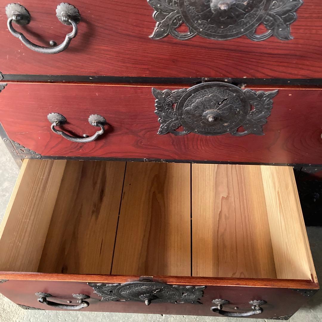 す*え様 引き取り歓迎 古家具 仙台箪笥 4段 和箪笥 チェスト アンティーク