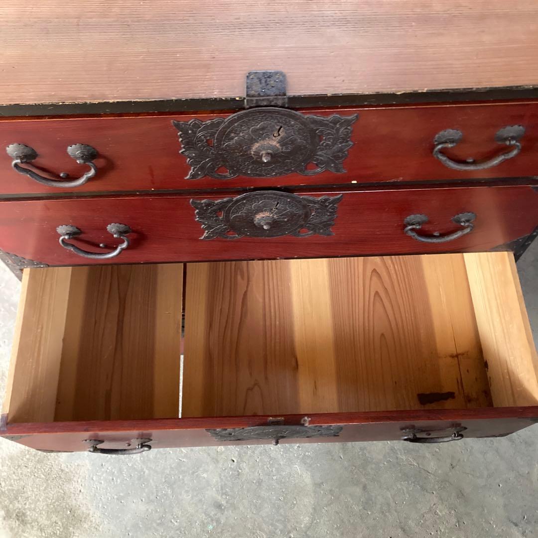 す*え様 引き取り歓迎 古家具 仙台箪笥 4段 和箪笥 チェスト アンティーク