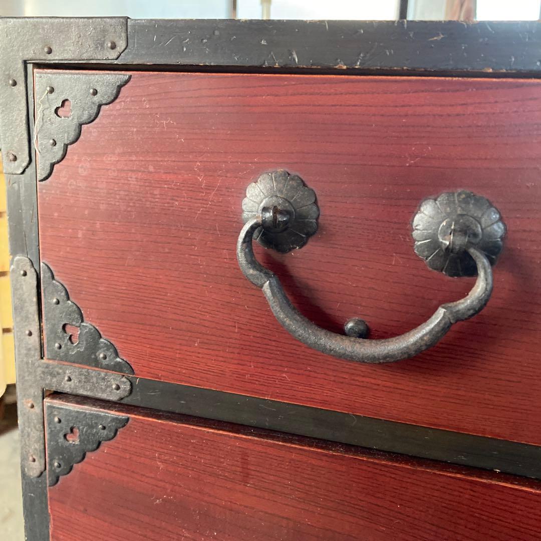 す*え様 引き取り歓迎 古家具 仙台箪笥 4段 和箪笥 チェスト アンティーク