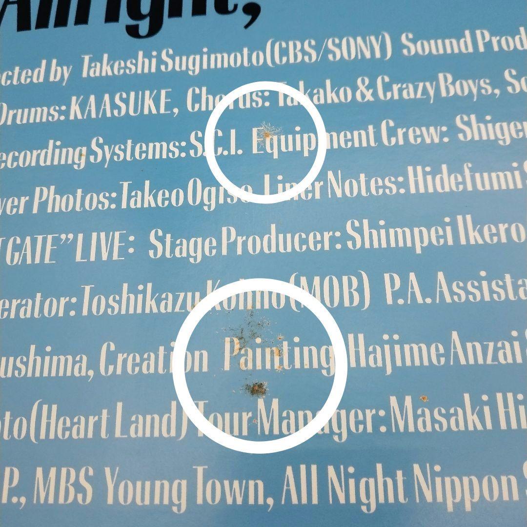 【確認用ページ】白井貴子「\"NEXT GATE\"LIVE」2枚組LPレコード