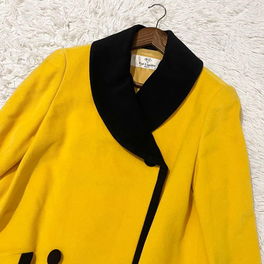 ✨希少✨カールラガーフェルド　チェスターコート　マキシ丈　アンゴラ混　38