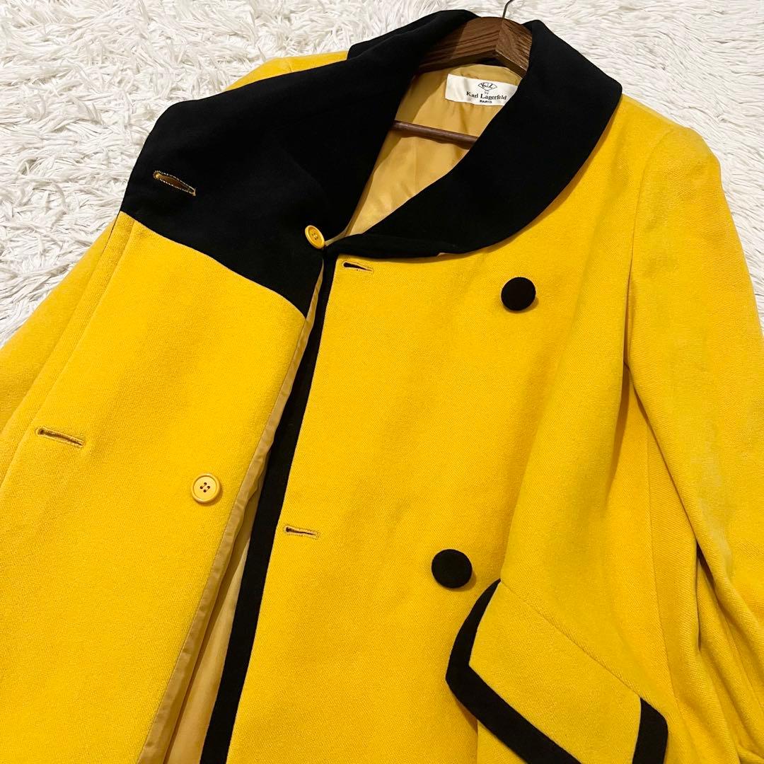 ✨希少✨カールラガーフェルド　チェスターコート　マキシ丈　アンゴラ混　38