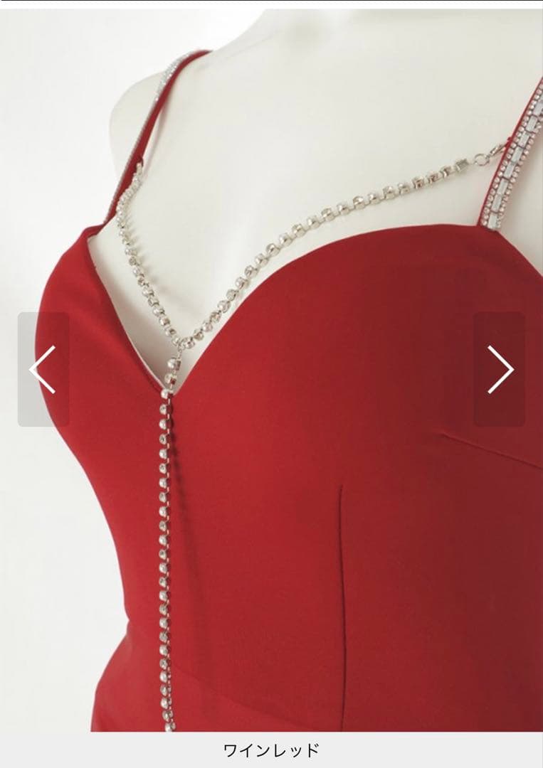 JEWELS ワインレッド　ロングドレス　ジュエルズ　キャバドレス　現在販売なし