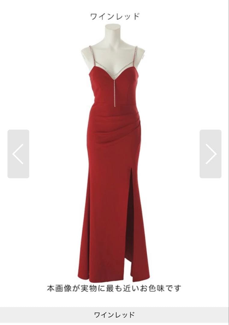 JEWELS ワインレッド　ロングドレス　ジュエルズ　キャバドレス　現在販売なし