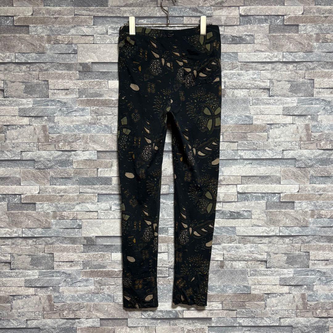 DRIES VAN NOTEN 08s- ボタニカル柄レギンス BLK/M