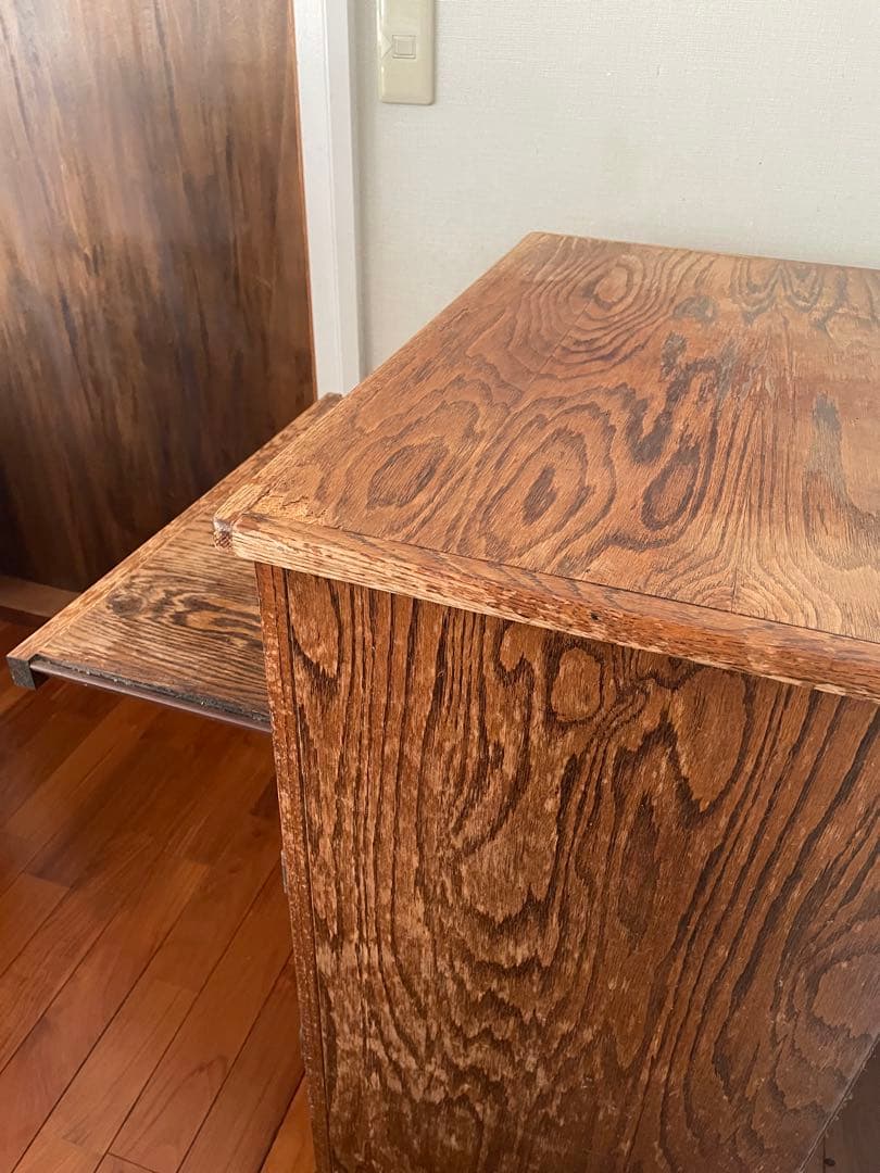 木製クラシックキャビネット 引き出し付き ステンドグラス