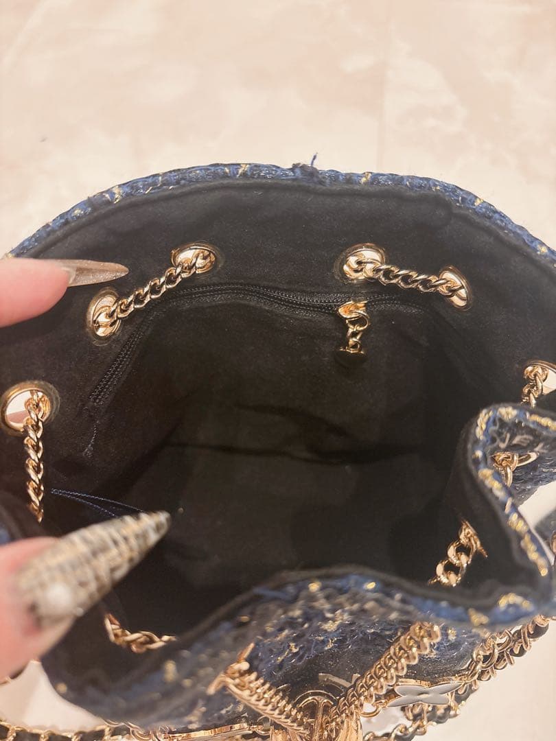 CHANELノベルティ ツィード ショルダー巾着