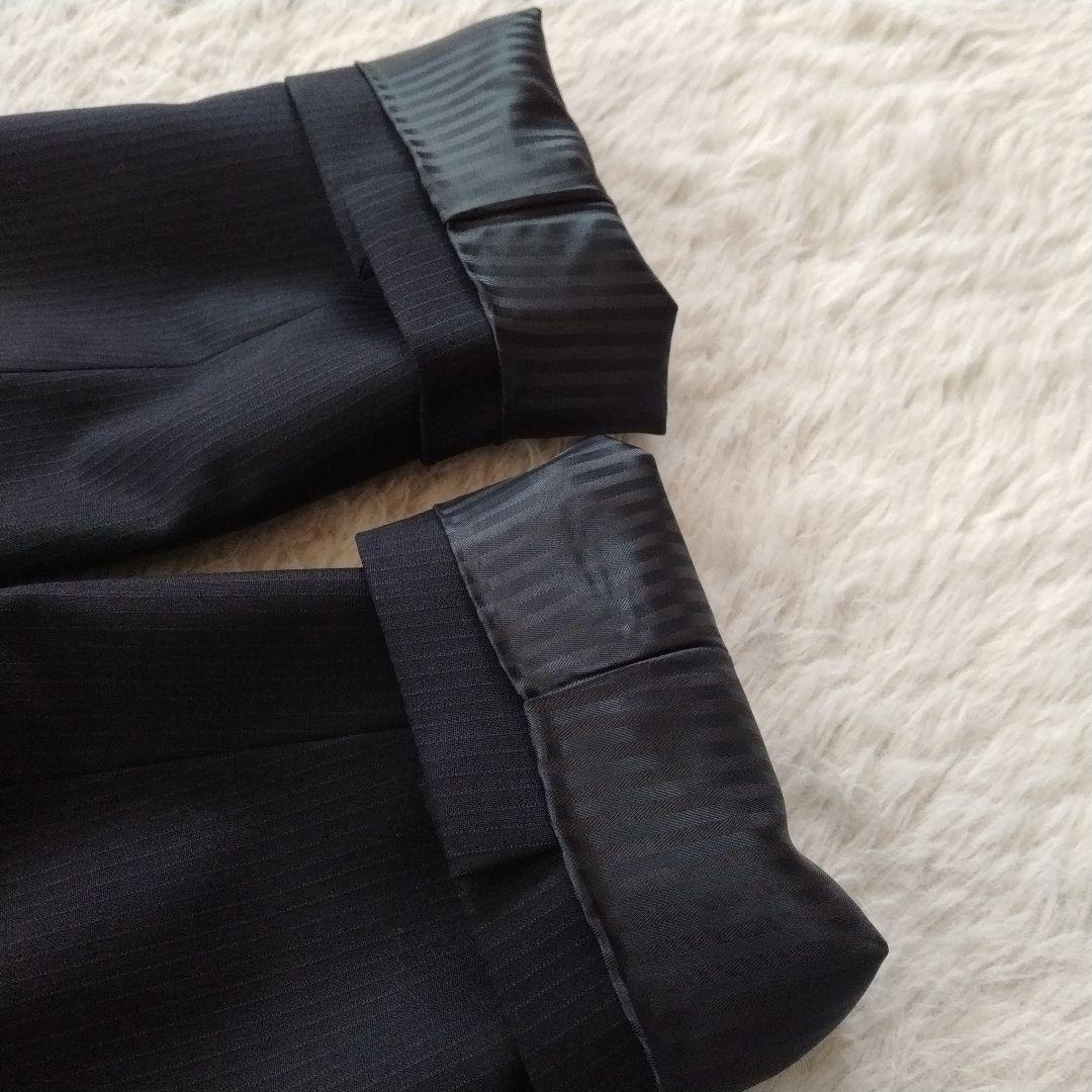 【23区】美品 ストライプ セットアップ スーツ ネイビー 大きいサイズ 46