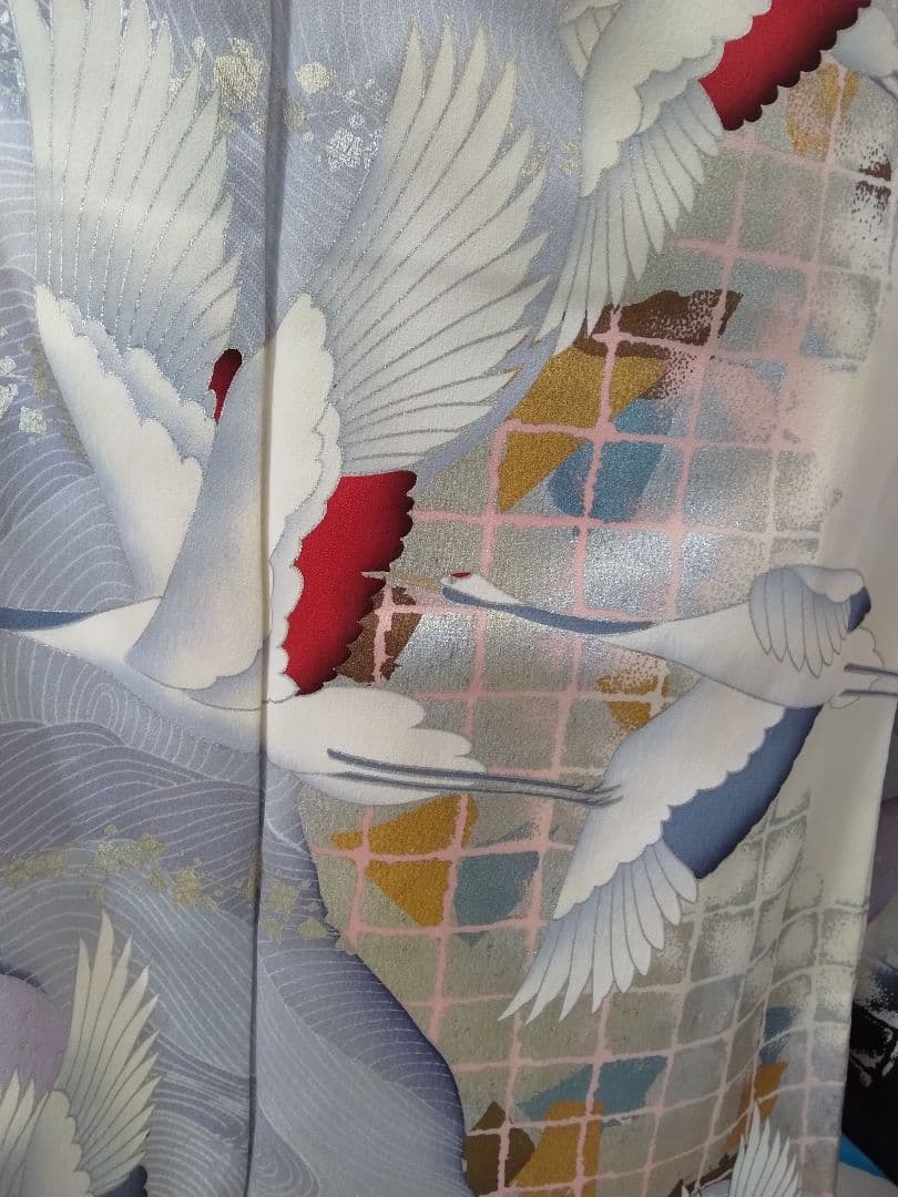 振袖フルセット、正絹古典柄成人式、重ね衿帯揚げ帯締め、西陣袋帯襦袢