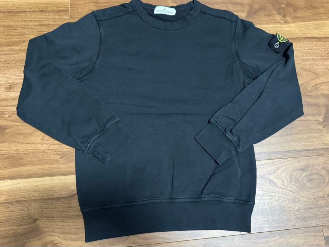 STONE  ストーンアイランド　ブラック トレーナー　XS