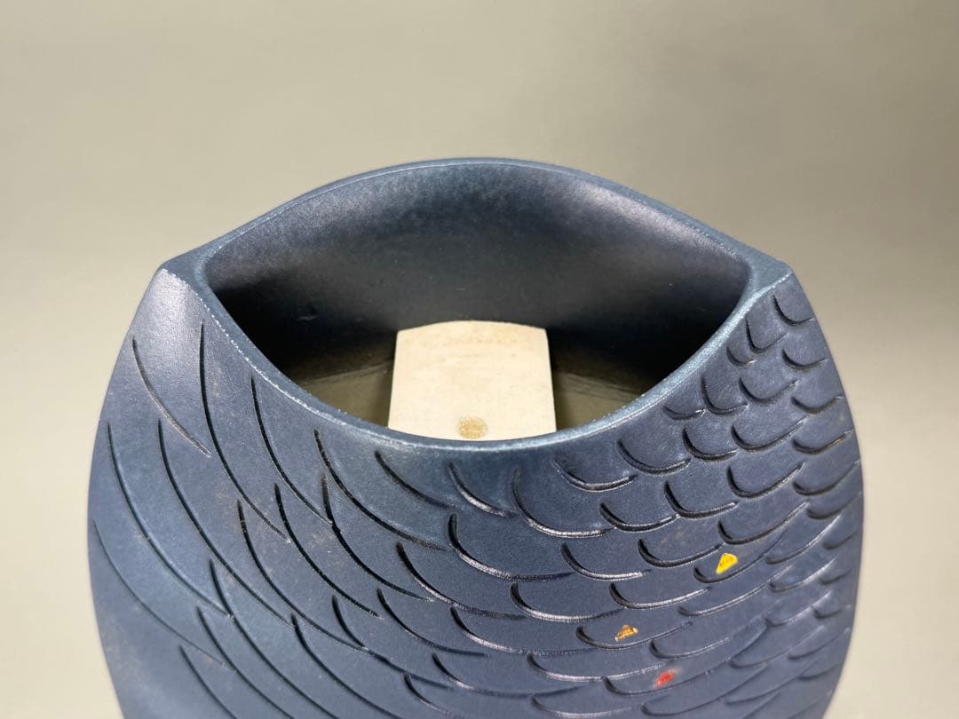 池坊　いけばな　古流　龍生派　小林正明　陶花器　華道具　花瓶　高さ40cm