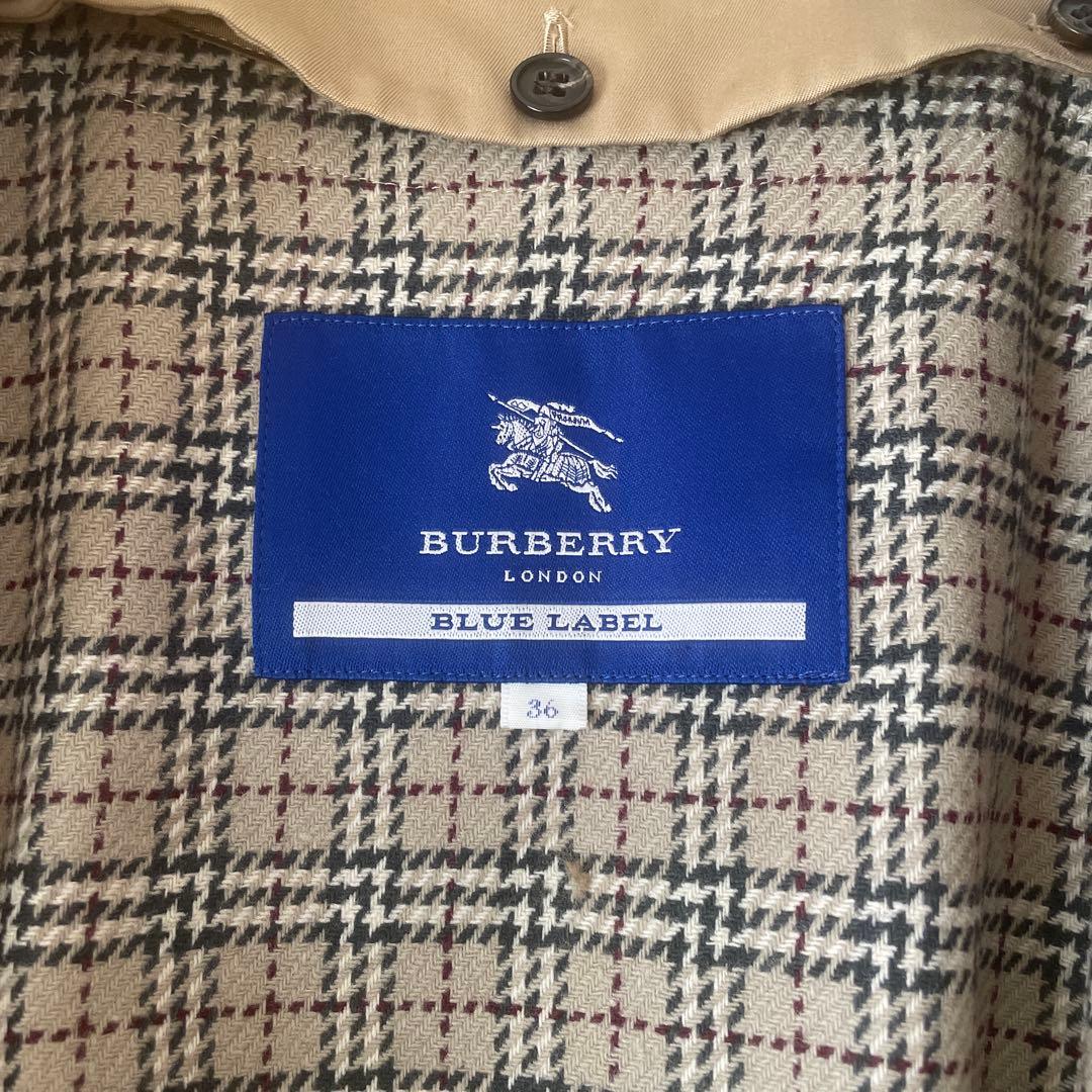 値下げ！バーバリーブルーレーベル トレンチコート ３６ Sサイズ カバー付き