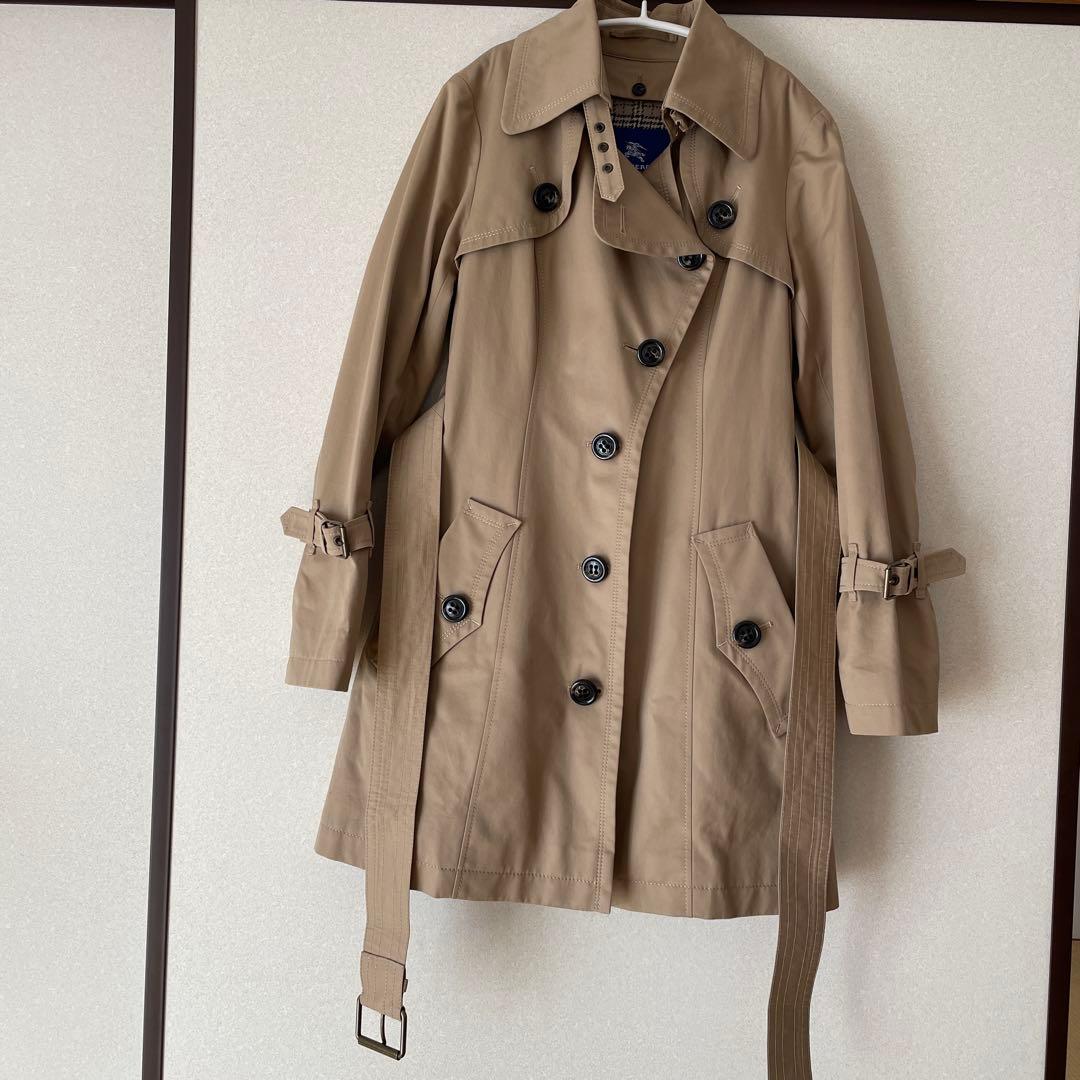 値下げ！バーバリーブルーレーベル トレンチコート ３６ Sサイズ カバー付き
