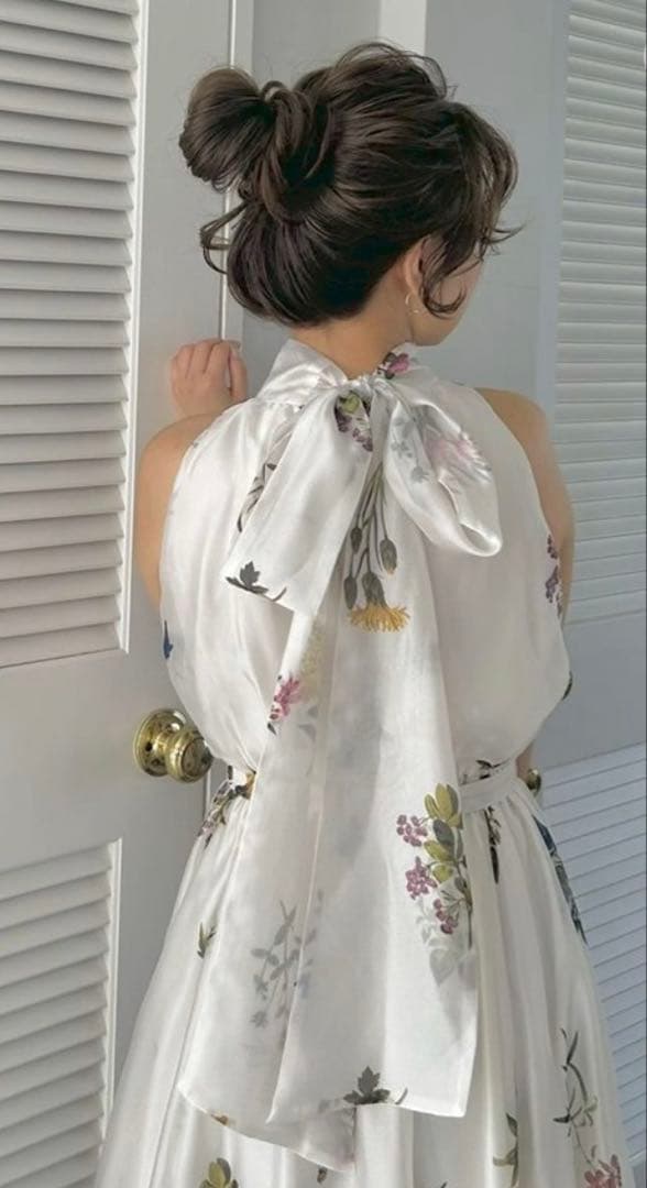 Sustainableフラワーモチーフワンピース×ボレロセット