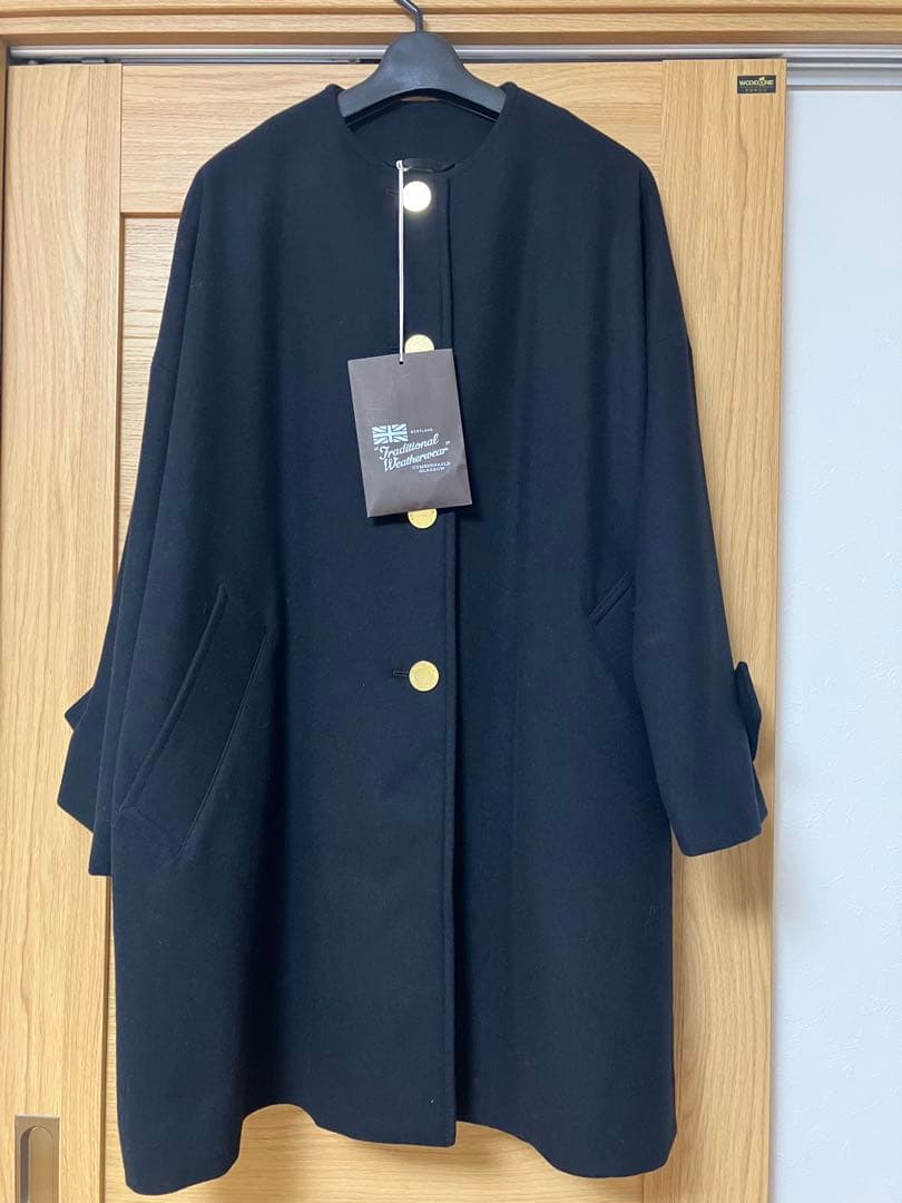 値下げ　トラディショナルウェザーウェア　マールトンNO COLLAR ブラック