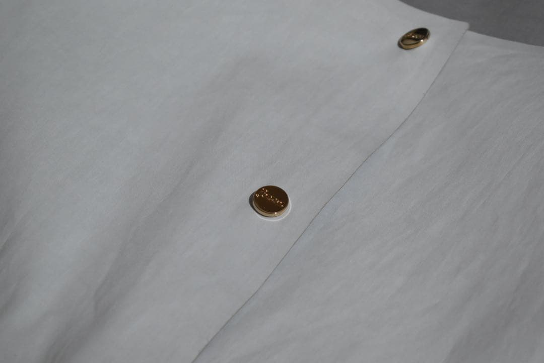 【HERNO/ヘルノ】ノーカラー撥水コート 44/L ライトグレー