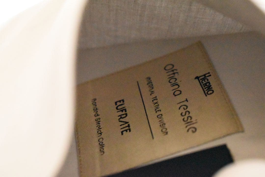 【HERNO/ヘルノ】ノーカラー撥水コート 44/L ライトグレー