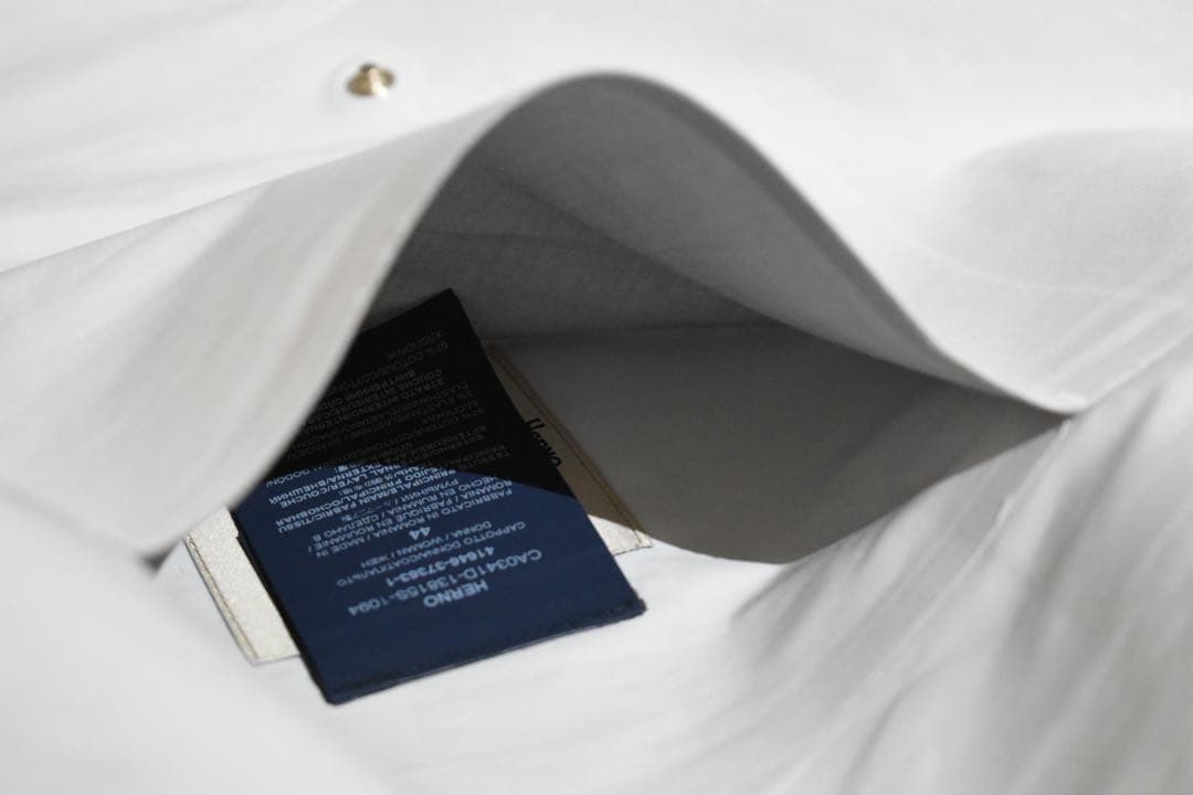 【HERNO/ヘルノ】ノーカラー撥水コート 44/L ライトグレー